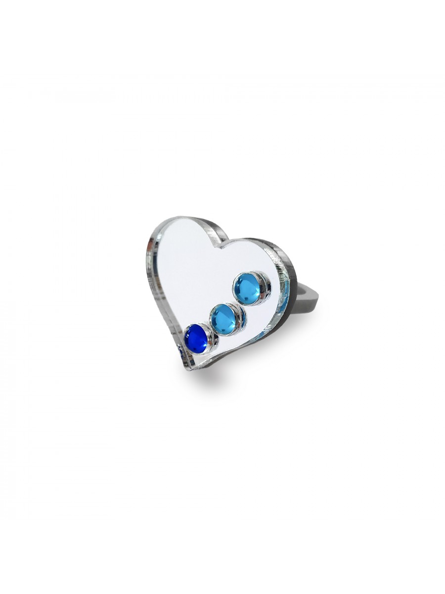 CORAZONADA PLATA ANILLO