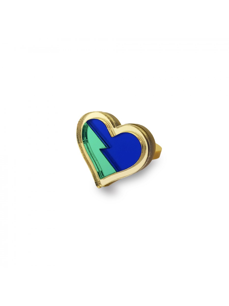 CORAZÓN PARTÍO ORO ANILLO