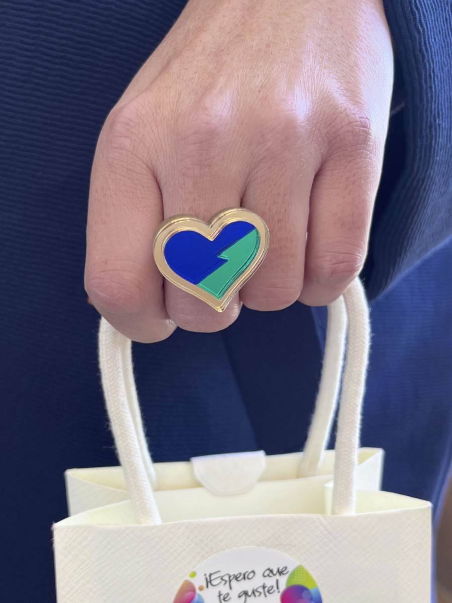 CORAZÓN PARTÍO ORO ANILLO